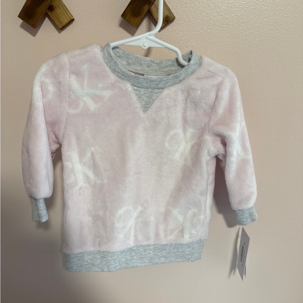 Calvin Klein Jeans Pink and Gray Baby Sweatshirt
